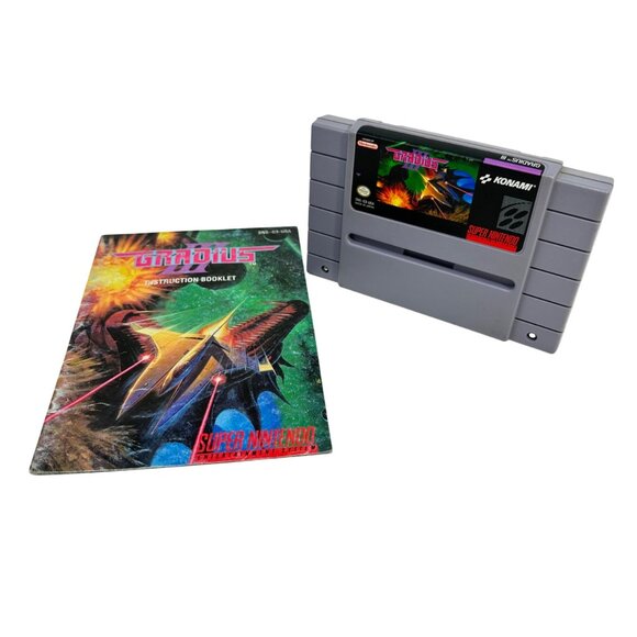 Konami Other - Super Nintendo SNES - Gradius III 3 - w/ Manual - Tested Works